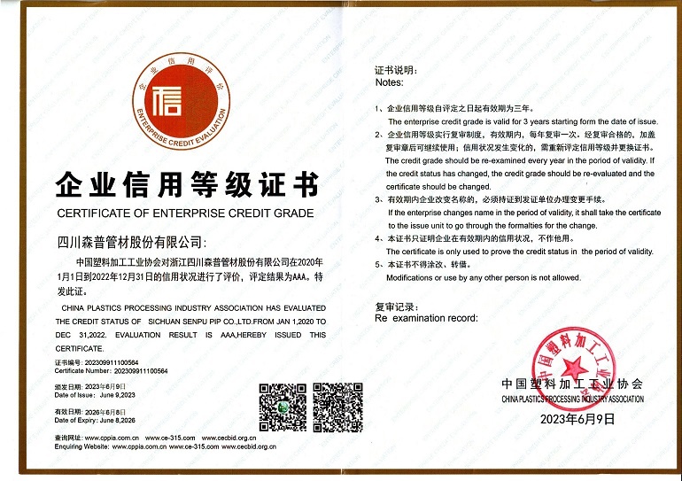 企业信用等级证书